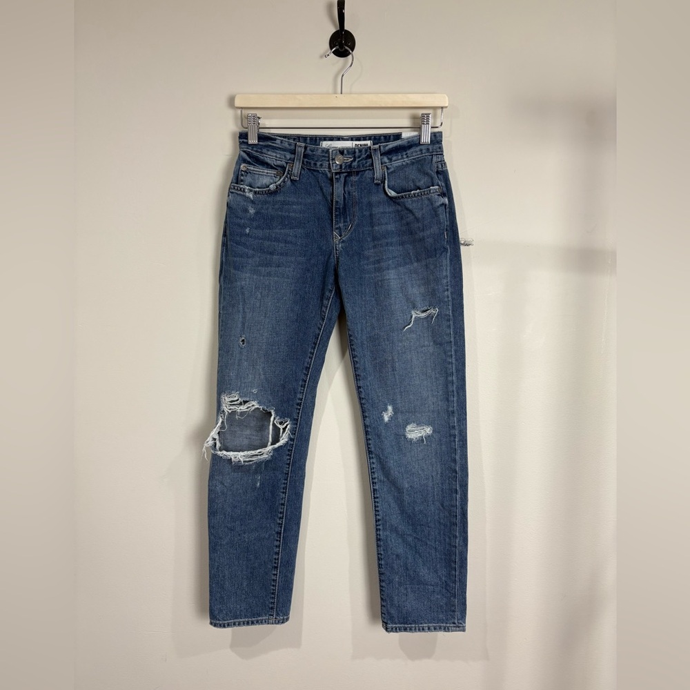 Lovers + Friends Ezra Distressed Slim Boyfriend Jeans